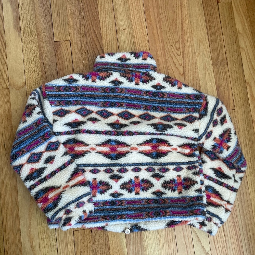 Altar'd State Colorful Patterned Zip-Up Sweater - Picture 2 of 2